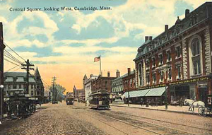 Central Square Looking West postcard