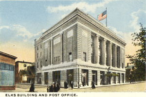 Elks Building and Post Office postcard