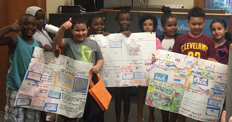 Summer school students submit project ideas for the City of Cambridge’s Participatory Budgeting Process