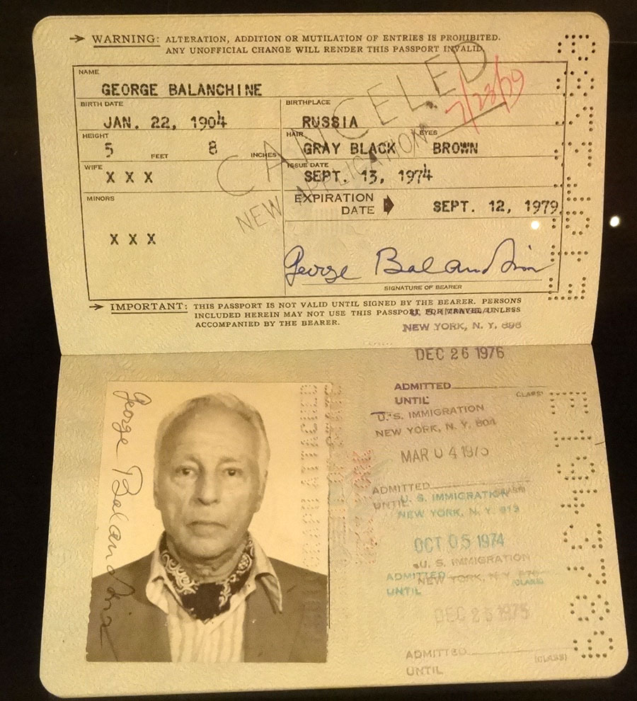 George Balanchine passport